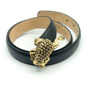 Vintage Embroidered Frog Belt